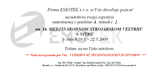 Megh�v�s a MSV Nitra ki�lit�sra 2009