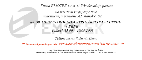 Pozv�nka na MSV Brno 2008